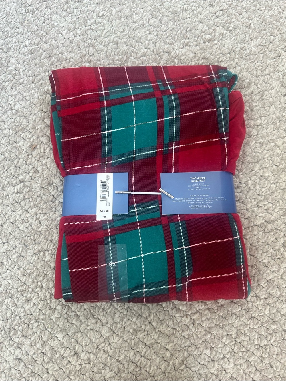NWT Liz Claiborne Women’s Two-Piece Plaid Sleep Set - Picture 2 of 7